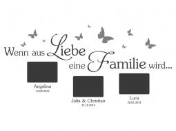 Wandtattoo Fotorahmen Wenn aus Liebe... Motivansicht