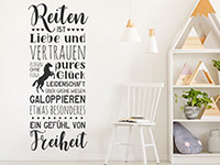 Wandtattoo Reiten