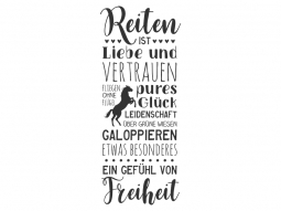 Wandtattoo Reiten Motivansicht