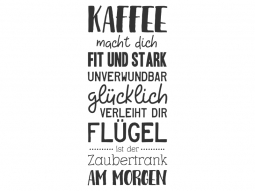 Wandtattoo Kaffee Zaubertrank Motivansicht