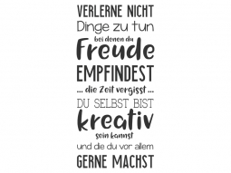 Wandtattoo Verlerne nicht Dinge zu tun Motivansicht