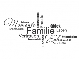 Wandtattoo Familie in Worten Motivansicht