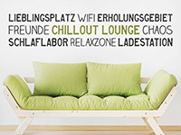 Wandtattoo Bordüre Chillout Lounge