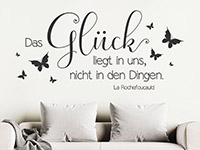 Wandtattoo Das Glück liegt in uns...