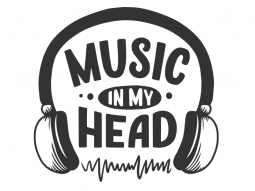 Wandtattoo Music in my head Motivansicht