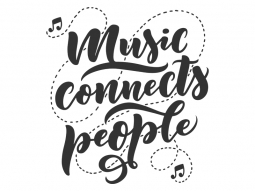 Wandtattoo Music connects people Motivansicht