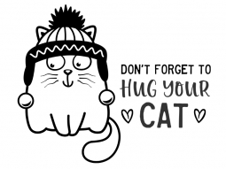 Wandtattoo Hug your cat Motivansicht