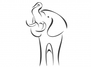 Wandtattoo Süßer Elefant Motivansicht