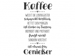 Wandtattoo Kaffee für Genießer Motivansicht