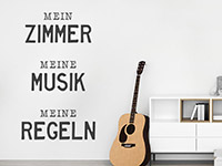 Wandtattoo Mein Zimmer meine Musik