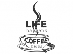 Wandtattoo Coffee helps Motivansicht