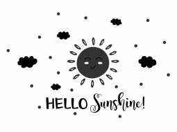 Wandtattoo Sonne Hello Sunshine Motivansicht