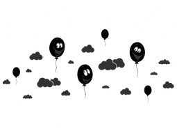 Wandtattoo Fröhliche Luftballons Motivansicht