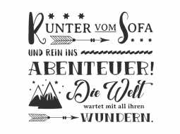 Wandtattoo Runter vom Sofa Motivansicht