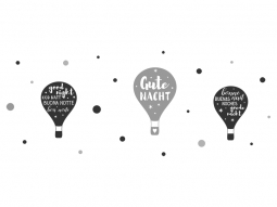 Wandtattoo Gute Nacht Ballons Motivansicht