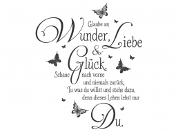 Wandtattoo Wunder Liebe und Glück Motivansicht