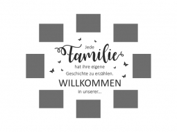 Wandtattoo Fotorahmen Jede Familie Motivansicht