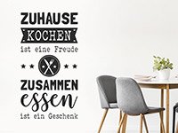 Wandtattoo Zuhause kochen