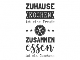 Wandtattoo Zuhause kochen Motivansicht