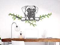 Wandtattoo Boxer Hund