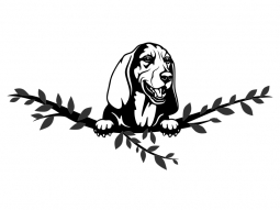 Wandtattoo Basset Hound Motivansicht