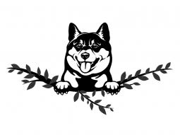 Wandtattoo Shiba Motivansicht