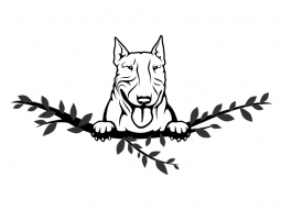 Wandtattoo Bull Terrier Motivansicht