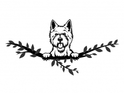 Wandtattoo West Highland Terrier Motivansicht