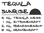 Wandtattoo Tequila Sunrise Motivansicht