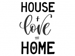 Wandtattoo House love home Motivansicht