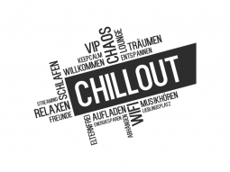 Wandtattoo Moderne Chillout Wortwolke Motivansicht