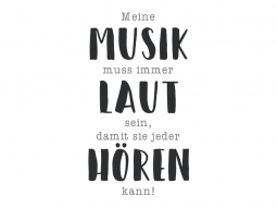 Wandtattoo Musik Laut Hören Motivansicht