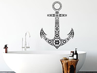 Wandtattoo Anker mit Ornamenten