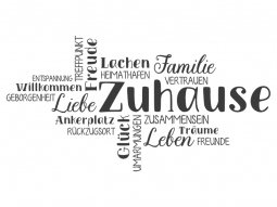 Wandtattoo Zuhause in Worten Motivansicht