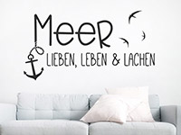 Wandtattoo Meer Lieben Leben Lachen