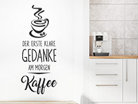 Wandtattoo Morgenkaffee