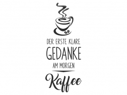 Wandtattoo Morgenkaffee Motivansicht