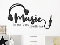 Wandtattoo Music is my best medicine