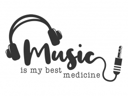 Wandtattoo Music is my best medicine Motivansicht