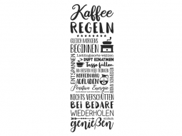 Wandtattoo Kaffeeregeln Motivansicht