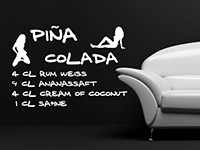 Wandtattoo Pina Colada