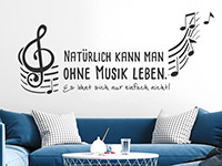 Wandtattoo Ohne Musik leben