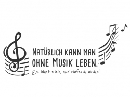 Wandtattoo Ohne Musik leben Motivansicht