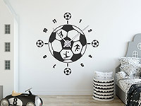 Wandtattoo Wanduhr Fußball