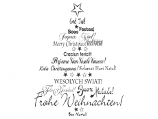 Wandtattoo Internationaler Weihnachtsbaum Motivansicht