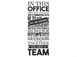 Wandtattoo In this office we are a team Motivansicht