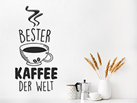 Wandtattoo Bester Kaffee der Welt