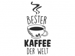 Wandtattoo Bester Kaffee der Welt Motivansicht