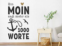 Wandtattoo Ein Moin sagt mehr