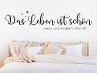 Wandtattoo Das Leben ist schön mit Sternen